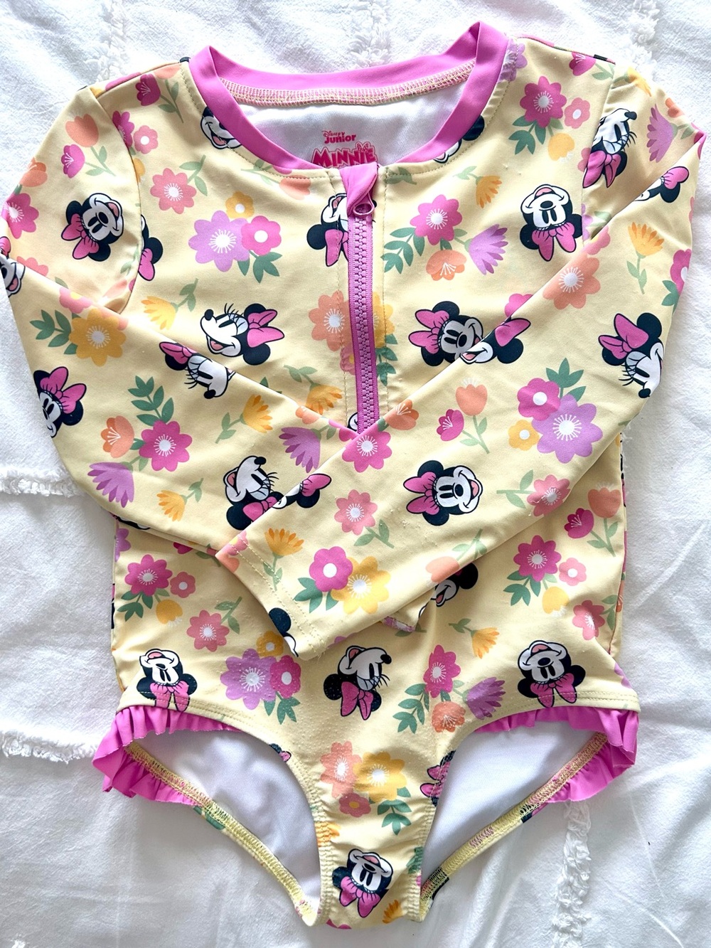 Disney Minnie Pink and Yellow Toddler Swimsuit